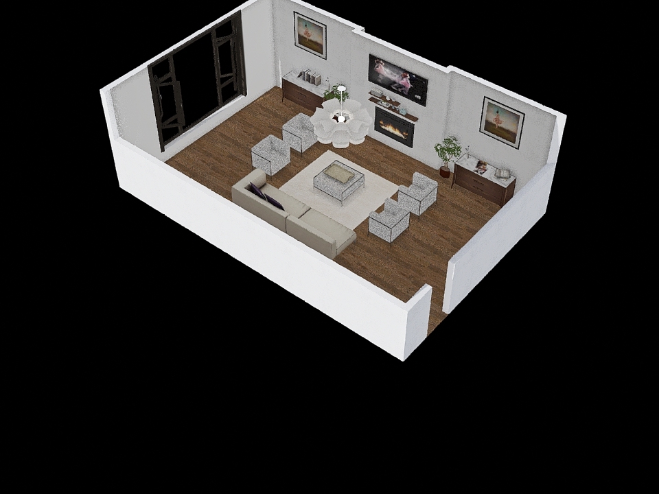 modern living room 3d design renderings