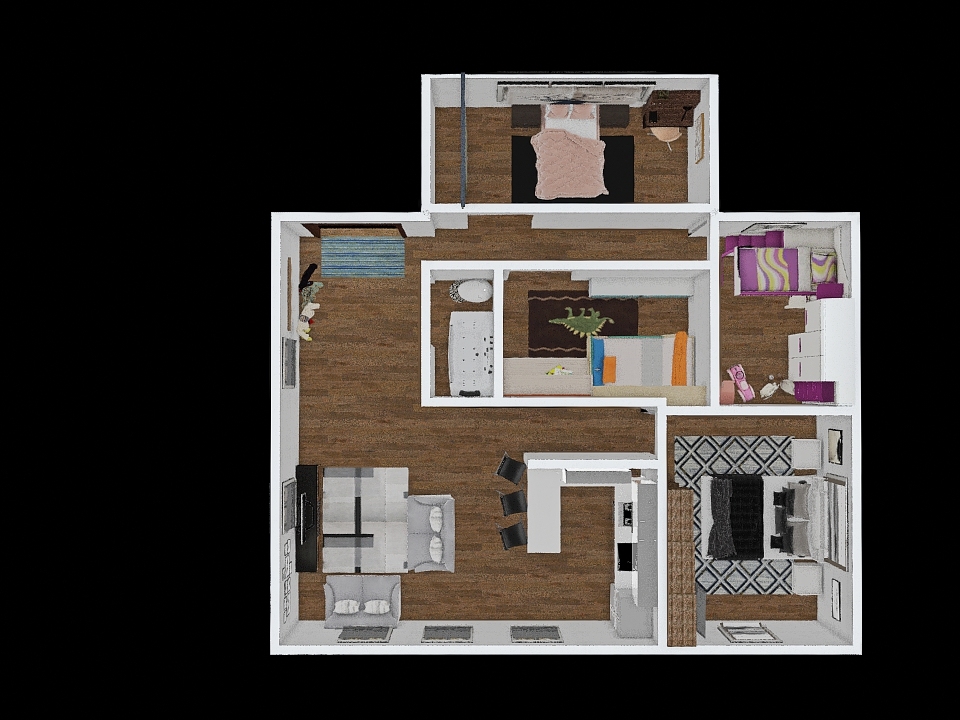 4 bedroom house 3d design renderings