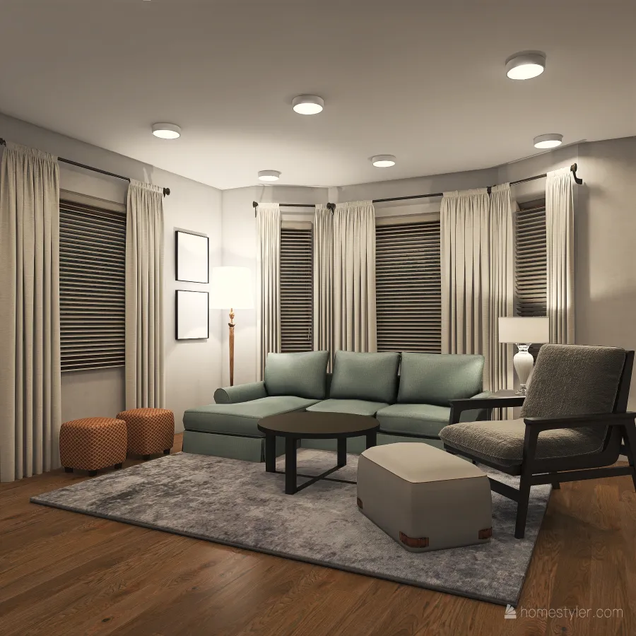 Ruth Living Room 3d design renderings