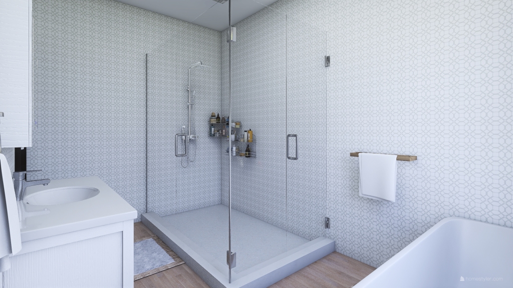 Loft Bathroom 3d design renderings