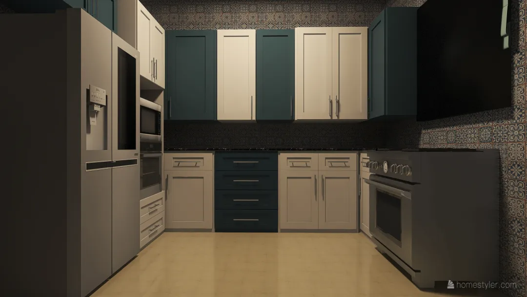 aya's kitchen 3d design renderings
