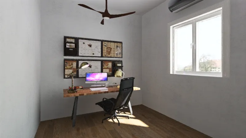חדר עבודה בועז 3d design renderings
