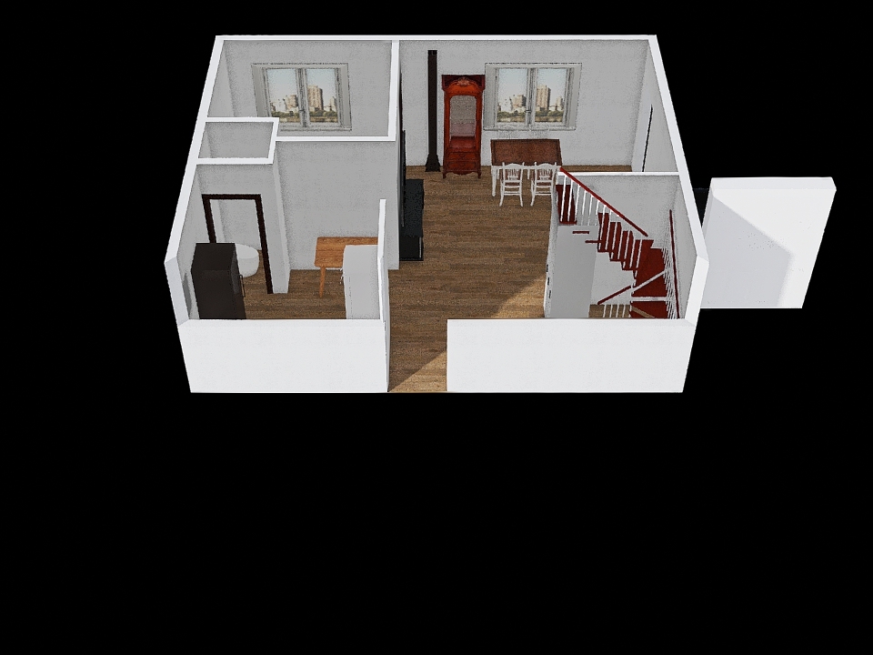 P1 - kibel kolo sypialni 3d design renderings