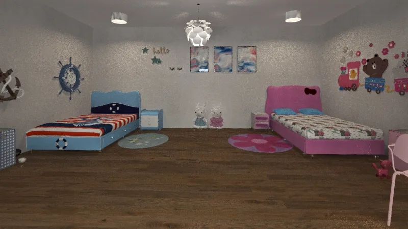 غرفه اطفال room 3d design renderings