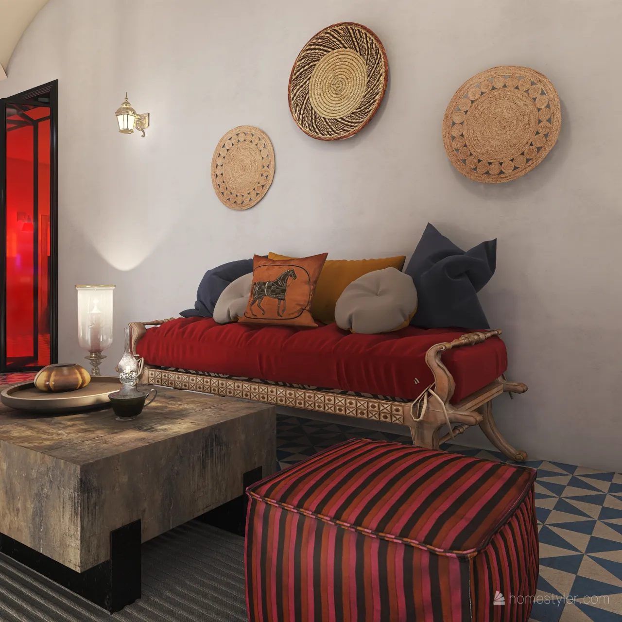 Modern StyleOther HSDA2020Commercial  MOROCCAN INSPIRED HOTEL Orange Blue White 3d design renderings