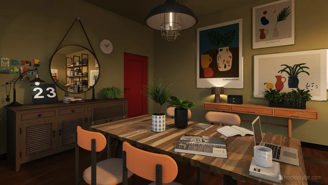 La casa dello scrittore 3d design renderings