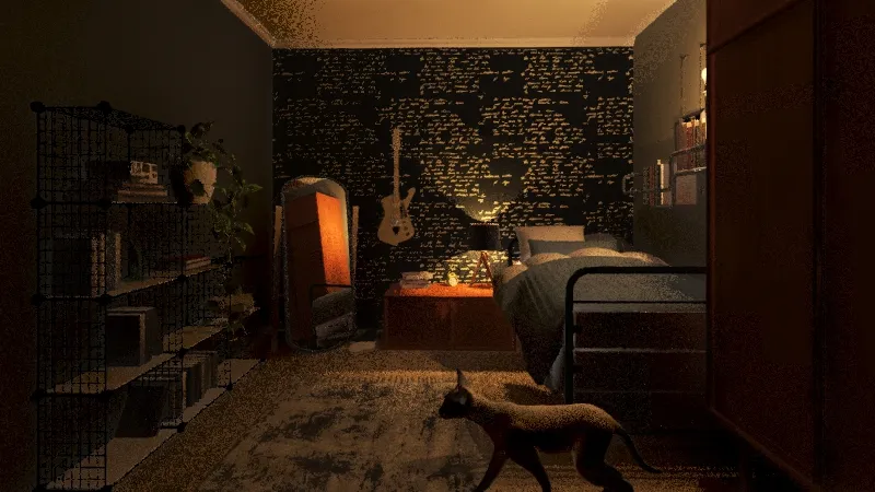 unisex bedroom 3d design renderings