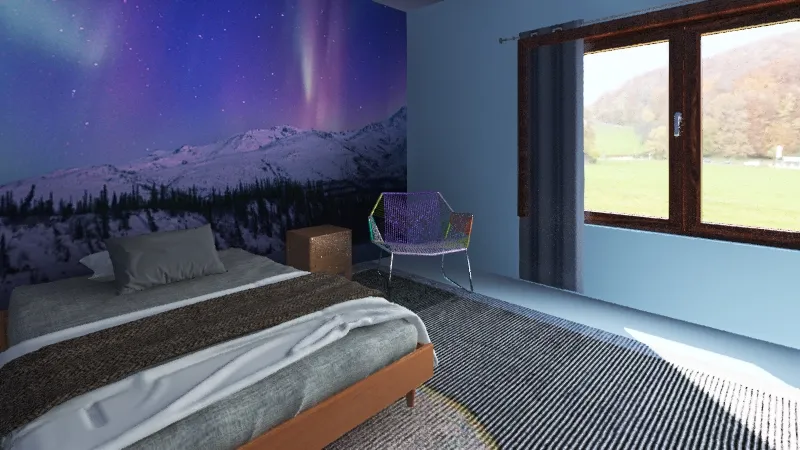 panorama bedroom(single room) 3d design renderings