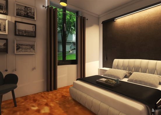 camera da letto Design Rendering
