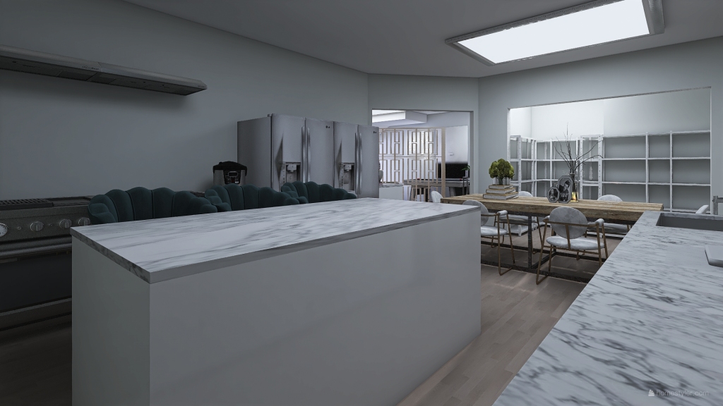 Kitchen and Dining 3d design renderings