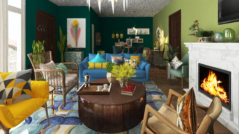 Mau sala de estar 3d design renderings