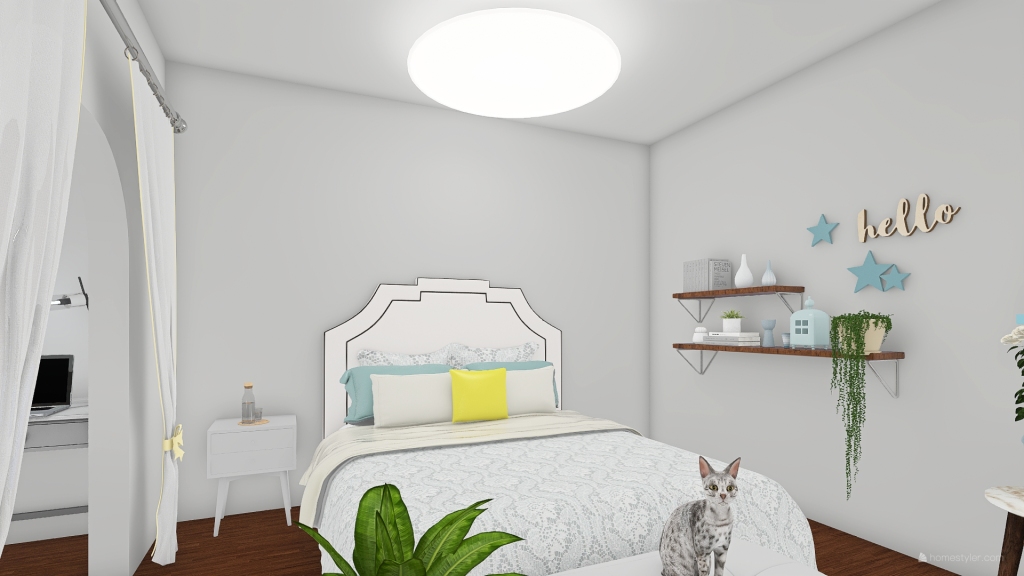 bedroom/ living room 3d design renderings