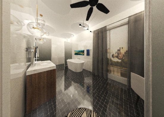 Fiscal Master's Toilet & Bath Design Rendering