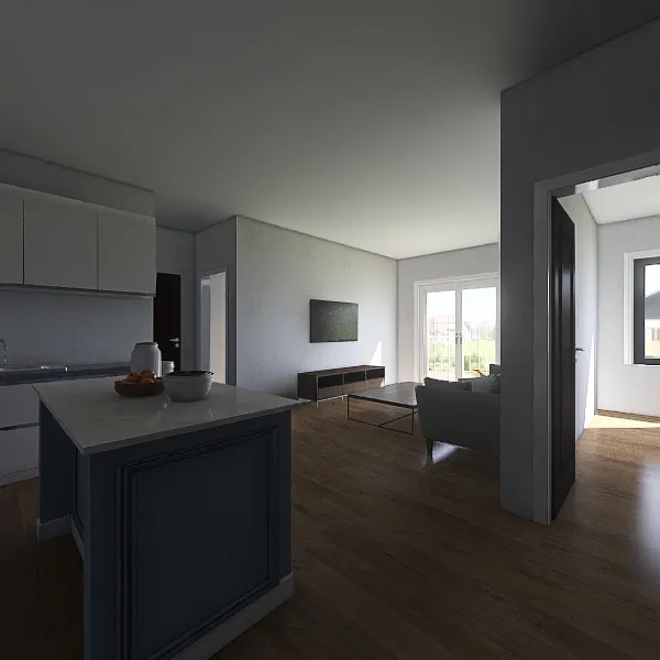 Mieszkanie draft 3d design renderings