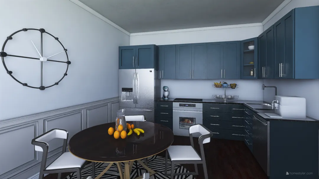 1bed/1bath Rustic Apartment 3d design renderings