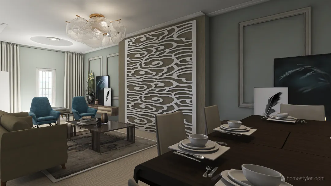 IKATE LIVING ROOM 3d design renderings