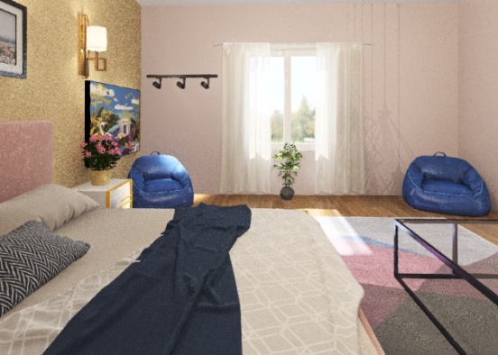 master bedroom+bathroom+clothith Design Rendering