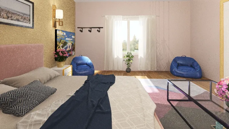 master bedroom+bathroom+clothith 3d design renderings