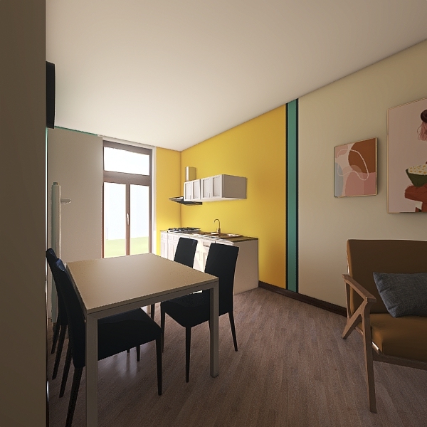 TRIPOLI 1 - giallo azzurro 3d design renderings