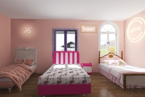 Girls only  bedroom Design Rendering