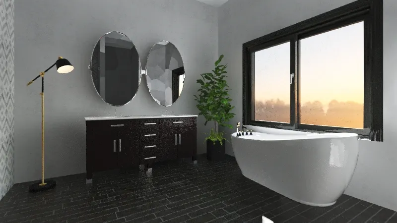 Contrast Bathroom 3d design renderings