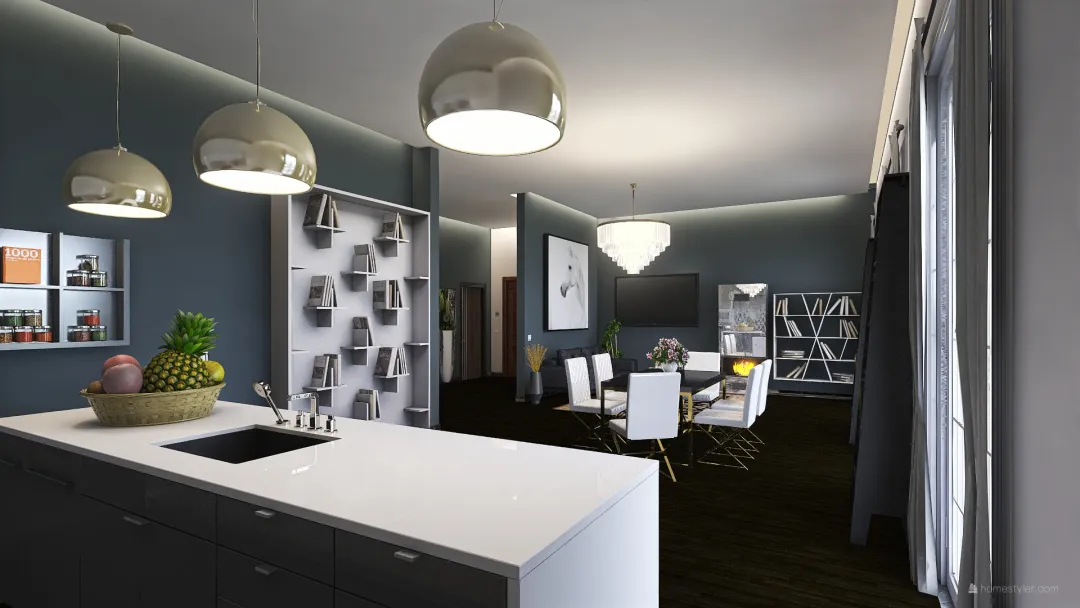 London Apartment 3d design renderings