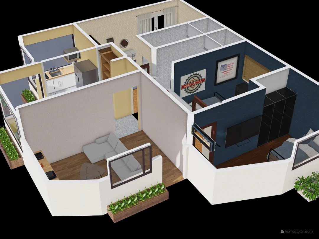 Casa da Vó 3d design renderings