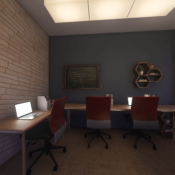 חדר עבודה 3d design renderings