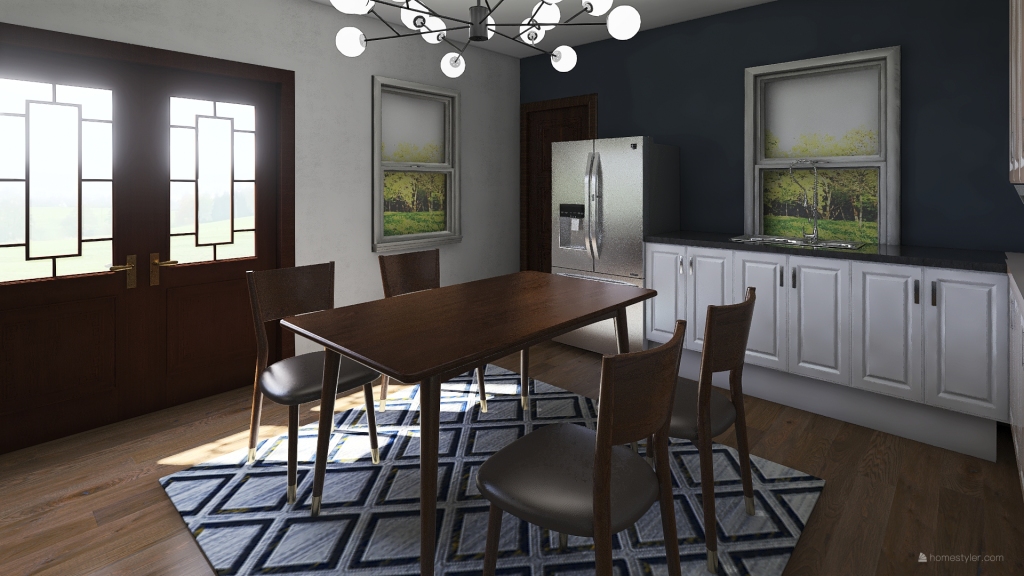 kitchen and Dinning room 3d design renderings