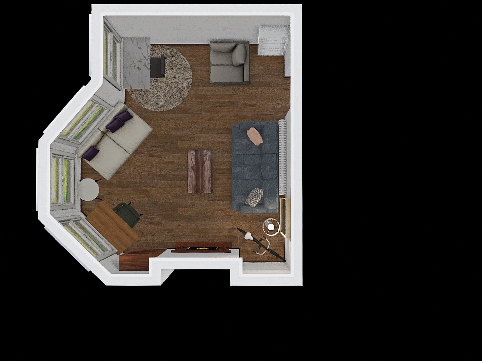Living Room v3 3d design renderings