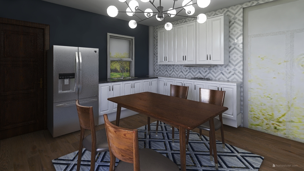 kitchen and Dinning room 3d design renderings