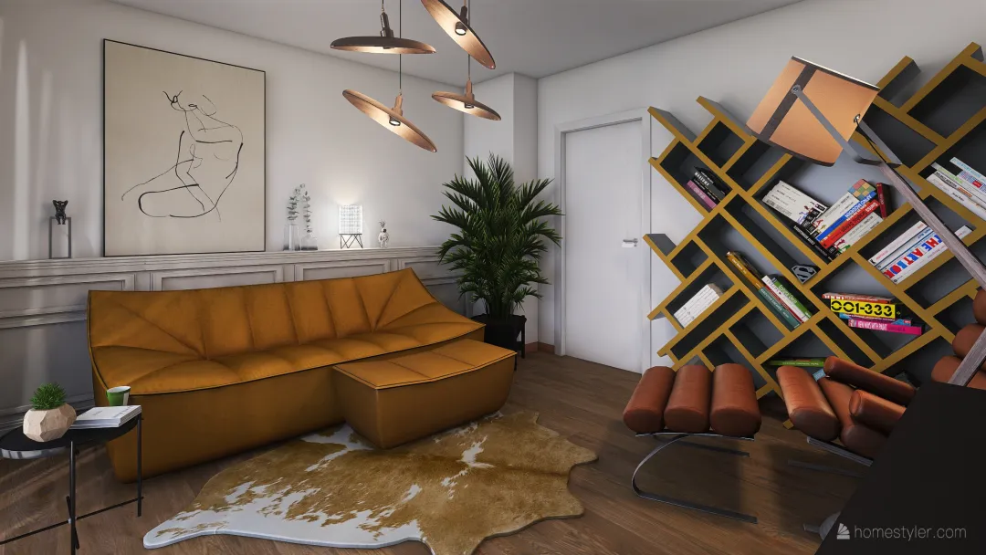 Zuzu obývačka 3d design renderings
