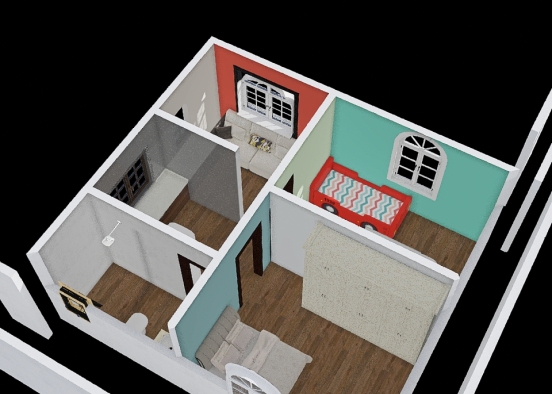 Casa simples  - Amanda 1 Design Rendering