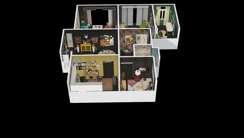Maxi's home inspired by the Maximalist style 3d design picture 119.41