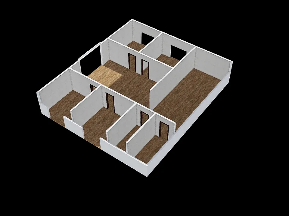 Casa Simples - 1º projeto colorido 3d design renderings