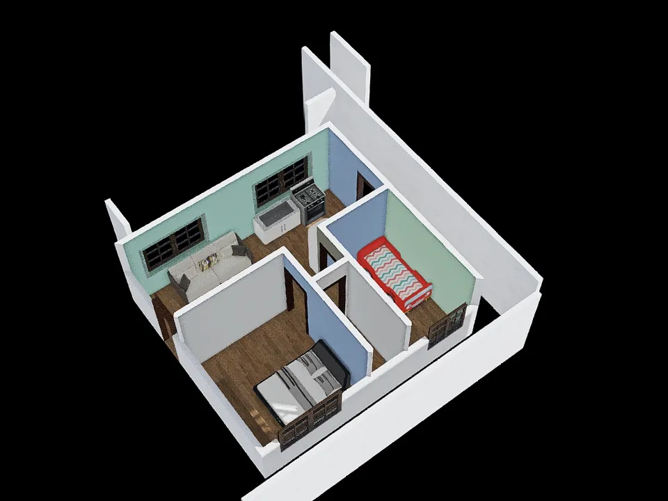 Casa simples - Amanda 2 3d design renderings