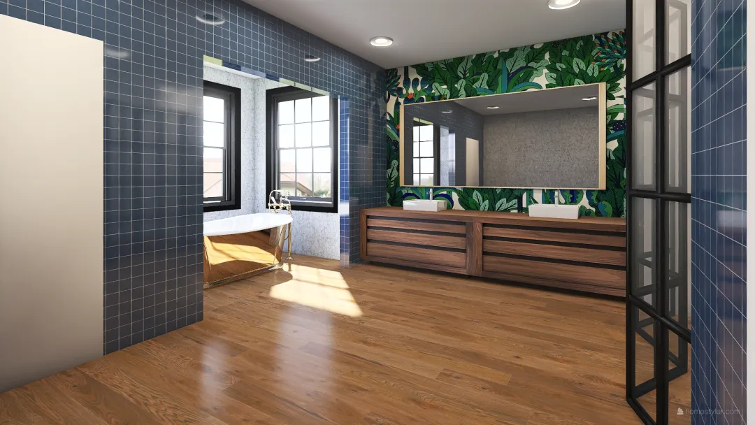 Colourful bathroom 3d design renderings
