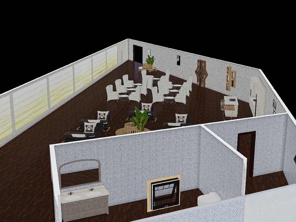ร้านกาแฟ 3d design renderings