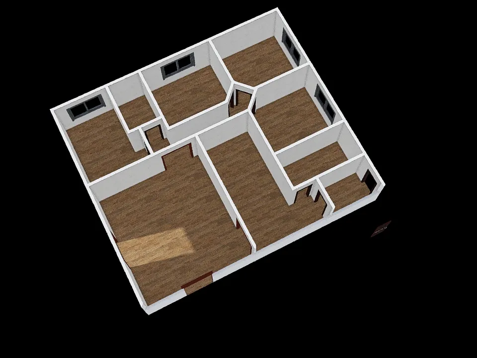 Casa Simples - 3º Projeto colorido 3d design renderings