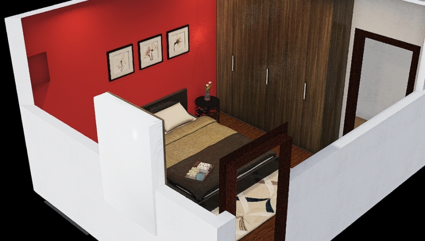 beautiful red room 3d design picture 21.33