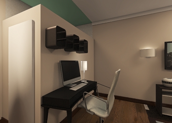 Elgen's Lahug Residence Studio Unit w/ Bedroom Loft Designed by: Ivy laron Design Rendering