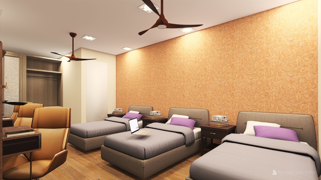 hostel 3d design renderings