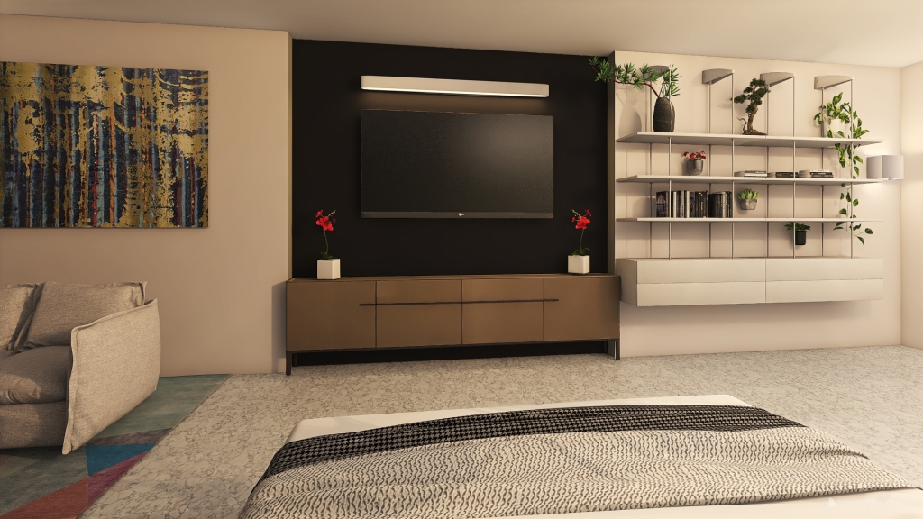 bed room idea 3d design renderings