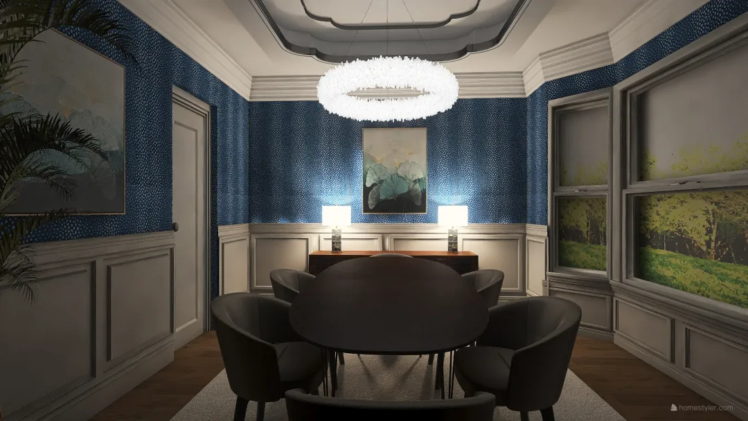 Abigail Dining room 3d design renderings