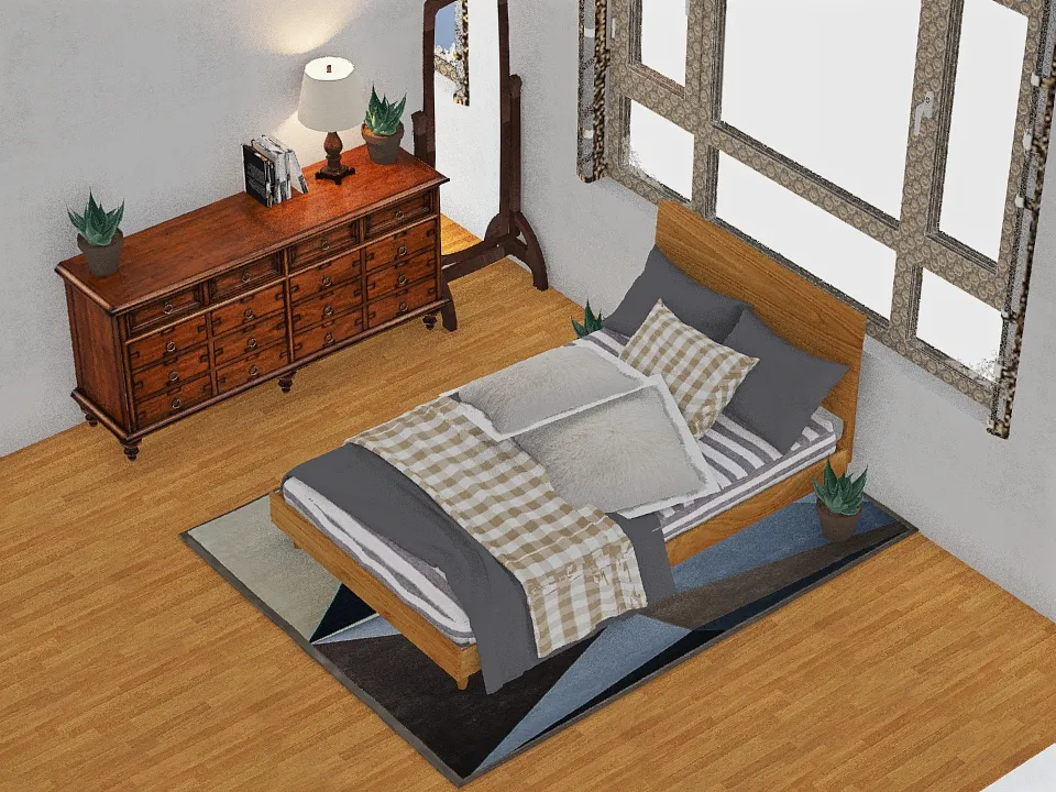 GREEN Bedroom 3d design renderings