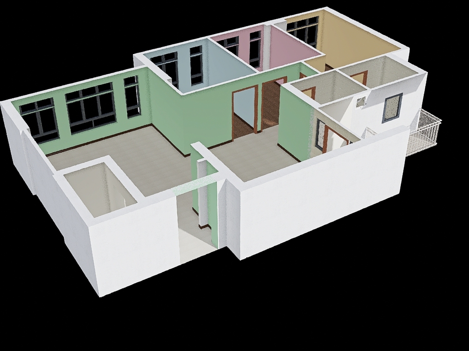 5 Room Urbanville 3d design renderings