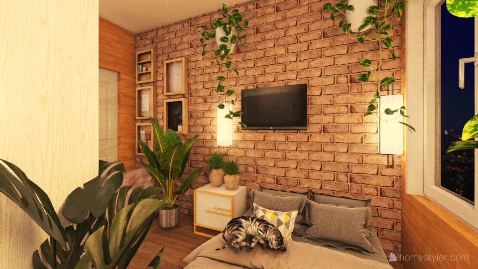 Олеся комната проект 2 3d design renderings