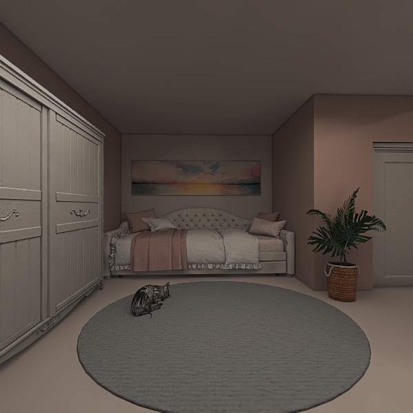 Teen bedroom 3d design renderings