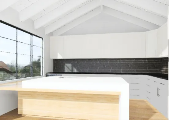 Modern Farmhouse Kitchen Design Rendering