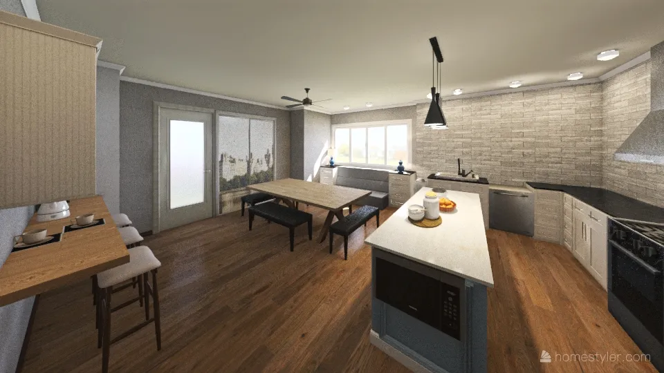 Mobrosis Kitchen 3d design renderings